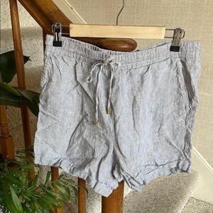 Ellen Tracy Women's Coastal Striped Linen Shorts